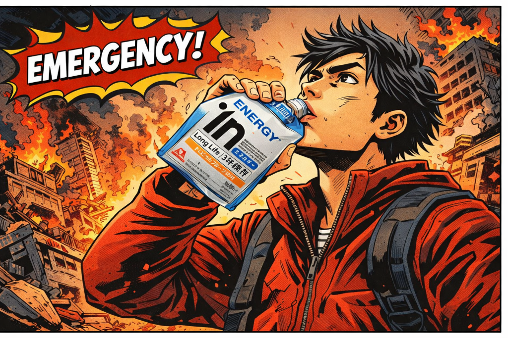 inゼリーを保管して災害時に飲む