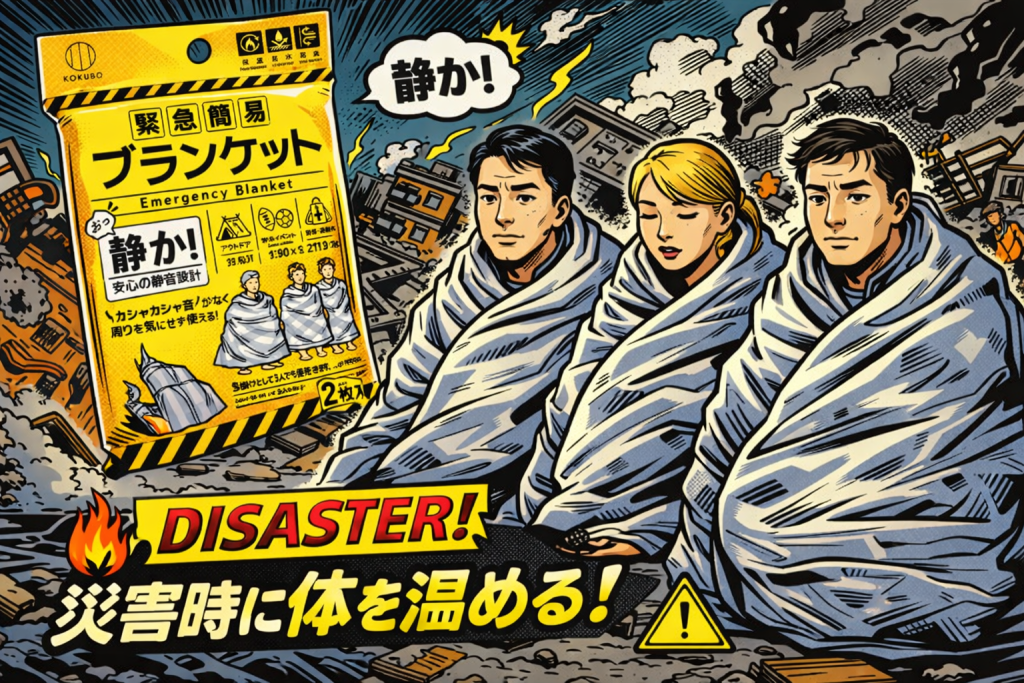 小久保工業のブランケットで災害時に温まる