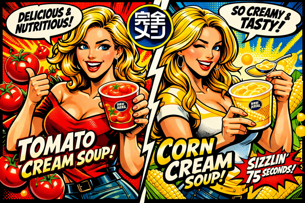 完全メシが美味しいとレビューしている女性