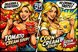 完全メシが美味しいとレビューしている女性