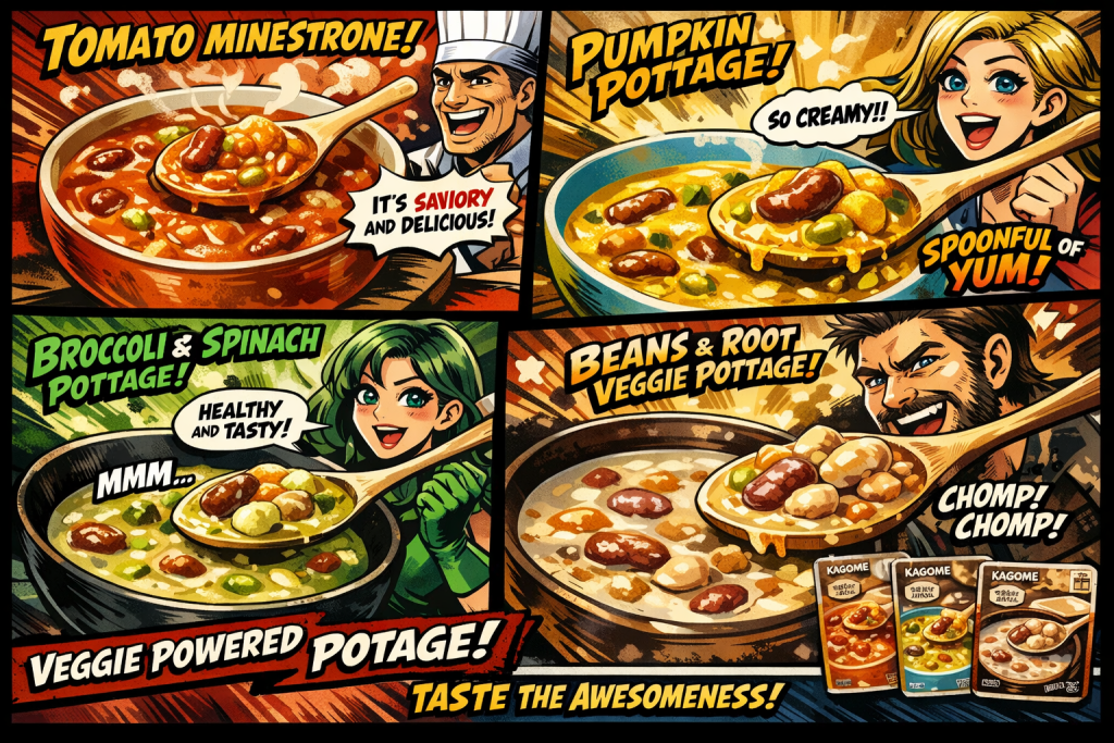 カゴメ野菜と豆の具だくさんポタージュ